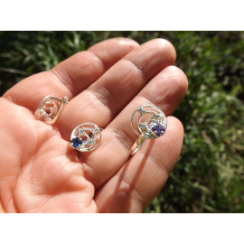 Гарнитур Серебряное Кольцо 15005 / Серебряные Серьги 25005