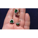 Гарнитур Серебряное Кольцо 15027 / Серебряные Серьги 25027 / Серебряный Подвес 35027