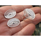 Гарнитур Серебряное Кольцо 15031 / Серебряные Серьги 25031