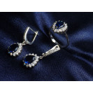 Гарнитур Серебряное Кольцо 15058 / Серебряные Серьги 25058