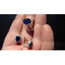 Гарнитур Серебряное Кольцо 15061 / Серебряные Серьги 25061