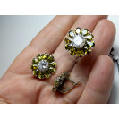 Гарнитур Серебряное Кольцо 15064 / Серебряные Серьги 25064