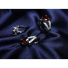 Гарнитур Серебряное Кольцо 15067 / Серебряные Серьги 25067