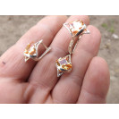 Гарнитур Серебряное Кольцо 15081 / Серебряные Серьги 25081