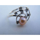 Гарнитур Серебряное Кольцо 15083 / Серебряные Серьги 25083