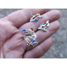 Гарнитур Серебряное Кольцо 15095 / Серебряные Серьги 25095