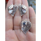 Гарнитур Серебряное Кольцо 15108 / Серебряные Серьги 25108 / Серебряный Подвес 35108