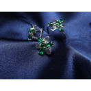 Гарнитур Серебряное Кольцо 15110 / Серебряные Серьги 25110