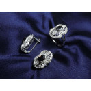 Гарнитур Серебряное Кольцо 15112 / Серебряные Серьги 25112