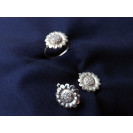 Гарнитур Серебряное Кольцо 15118 / Серебряные Серьги 25118