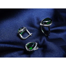 Гарнитур Серебряное Кольцо 15123 / Серебряные Серьги 25123