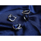 Гарнитур Серебряное Кольцо 15123 / Серебряные Серьги 25123