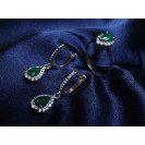 Гарнитур Серебряное Кольцо 15130 / Серебряные Серьги 25130