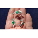 Гарнитур Серебряное Кольцо 15132 / Серебряные Серьги 25132 / Серебряный Подвес 35132