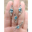 Гарнитур Серебряное Кольцо 15132 / Серебряные Серьги 25132 / Серебряный Подвес 35132