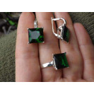 Гарнитур Серебряное Кольцо 15136 / Серебряные Серьги 25136