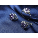 Гарнитур Серебряное Кольцо 15139 / Серебряные Серьги 25139