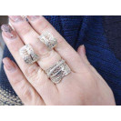 Гарнитур Серебряное Кольцо 15144 / Серебряные Серьги 25144