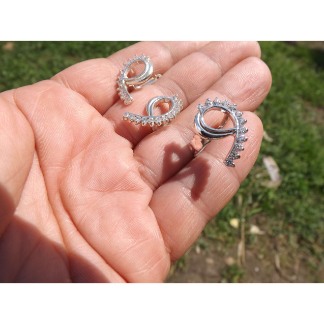 Гарнитур Серебряное Кольцо 15145 / Серебряные Серьги 25145