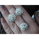 Гарнитур Серебряное Кольцо 15153 / Серебряные Серьги 25153