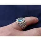 Гарнитур Серебряное Кольцо 15154 / Серебряные Серьги 25154