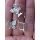 Гарнитур Серебряное Кольцо 15174 / Серебряные Серьги 25174