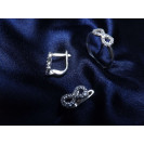 Гарнитур Серебряное Кольцо 15181 / Серебряные Серьги 25181