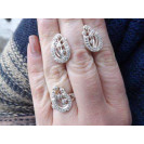 Гарнитур Серебряное Кольцо 15191 / Серебряные Серьги 25191