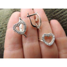 Гарнитур Серебряное Кольцо 15198 / Серебряные Серьги 25198