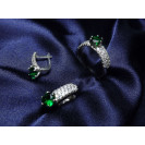 Гарнитур Серебряное Кольцо 15200 / Серебряные Серьги 25200