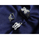 Гарнитур Серебряное Кольцо 15201 / Серебряные Серьги 25201