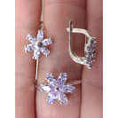 Гарнитур Серебряное Кольцо 15205 / Серебряные Серьги 25205