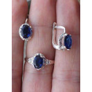 Гарнитур Серебряное Кольцо 15214 / Серебряные Серьги 25214