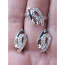 Гарнитур Серебряное Кольцо 15223 / Серебряные Серьги 25223