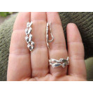 Гарнитур Серебряное Кольцо 15235 / Серебряные Серьги 25235