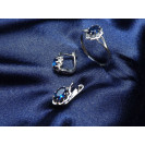 Гарнитур Серебряное Кольцо 15241 / Серебряные Серьги 25241