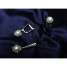 Гарнитур Серебряное Кольцо 15244 / Серебряные Серьги 25244