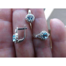 Гарнитур Серебряное Кольцо 15245 / Серебряные Серьги 25245