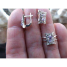 Гарнитур Серебряное Кольцо 15246 / Серебряные Серьги 25246