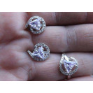 Гарнитур Серебряное Кольцо 15247 / Серебряные Серьги 25247