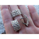 Гарнитур Серебряное Кольцо 15254 / Серебряные Серьги 25254