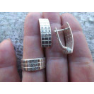 Гарнитур Серебряное Кольцо 15255 / Серебряные Серьги 25255