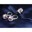 Гарнитур Серебряное Кольцо 15265 / Серебряные Серьги 25265