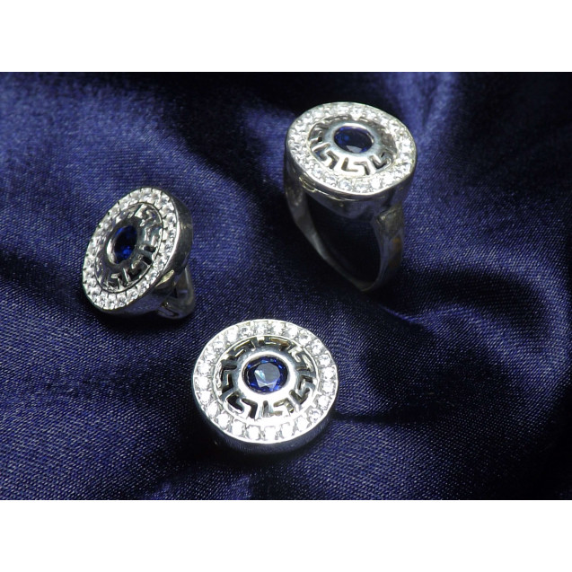 Гарнитур Серебряное Кольцо 15267 / Серебряные Серьги 25267