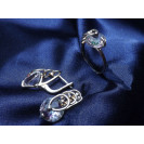 Гарнитур Серебряное Кольцо 15270 / Серебряные Серьги 25270