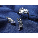 Гарнитур Серебряное Кольцо 15307 / Серебряные Серьги 25307