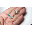 Гарнитур Серебряное Кольцо 15316 / Серебряные Серьги 25316