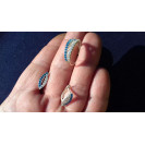 Гарнитур Серебряное Кольцо 15345 / Серебряные Серьги 25345