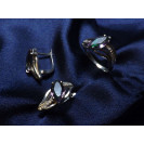 Гарнитур Серебряное Кольцо 15356 / Серебряные Серьги 25356