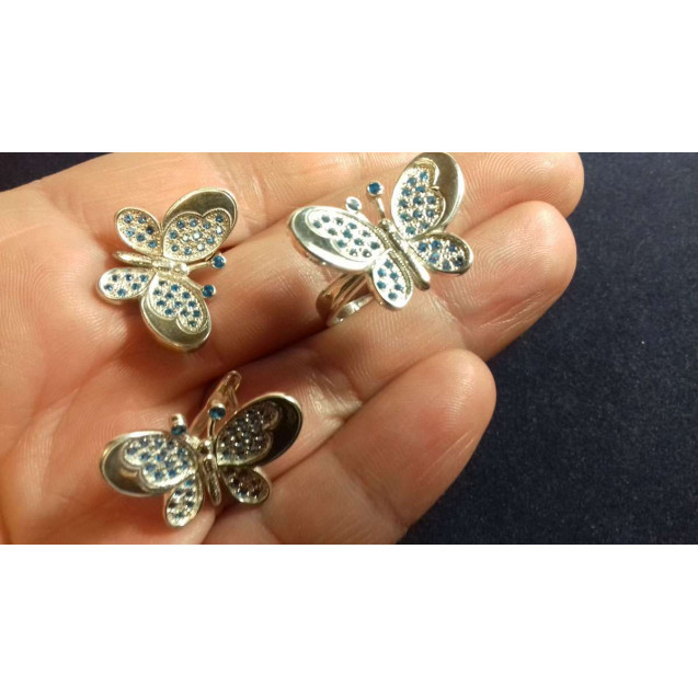 Гарнитур Серебряное Кольцо 15361 / Серебряные Серьги 25361